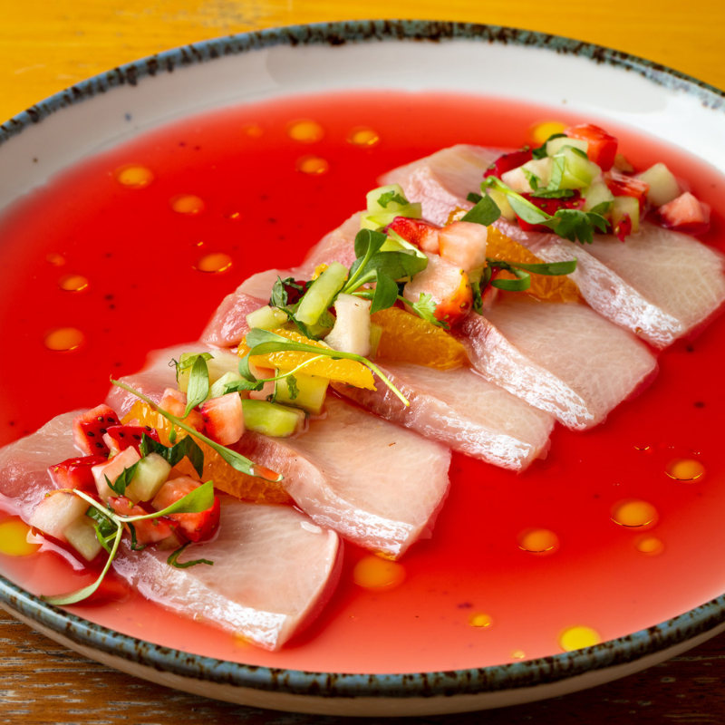 thinly sliced albacore